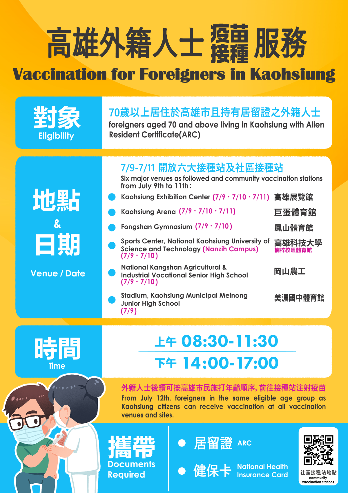 Vaccination for Foreigners in Kaohsiung