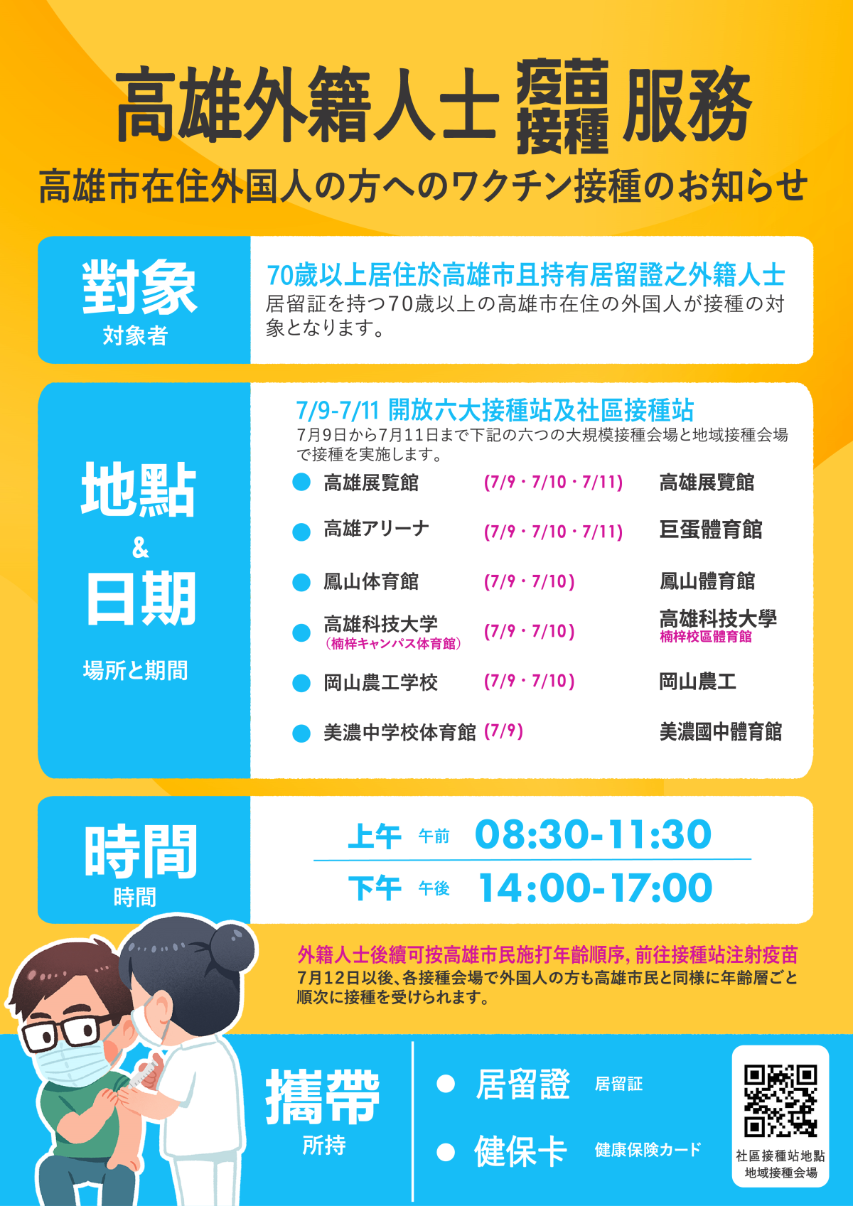Vaccination for Foreigners in Kaohsiung - Japanese
